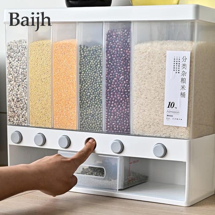 Wall mounted 6 in 1 Cereal dispenser